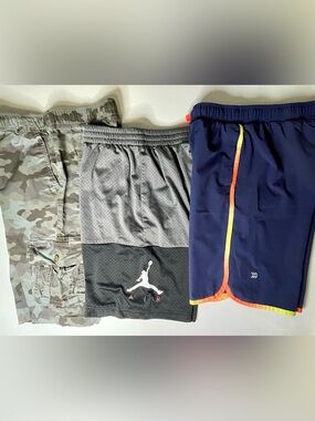 Lot of 3 Boys Shorts Size Large 12/14 Nike Jordan & more